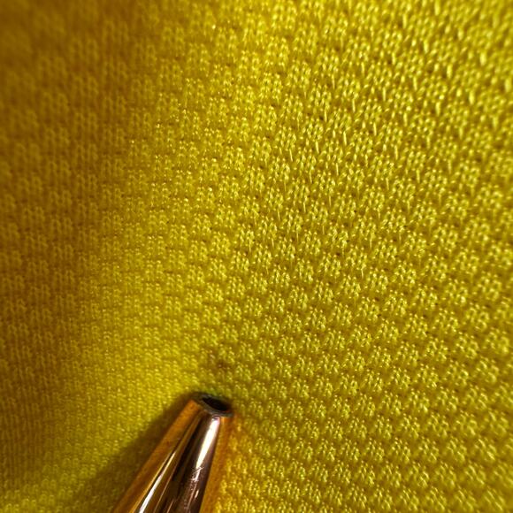 Vintage 90s Y2K Boff USA Quarter Zip Sweater Yellow Men's XXL Motorcycle Hi-Vis - Picture 12 of 15